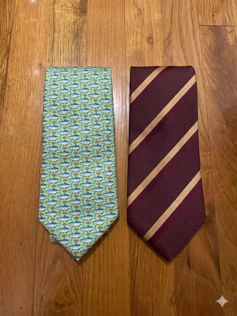 $350 2 Luciano Barbera 100% Embroidered Silk Ties